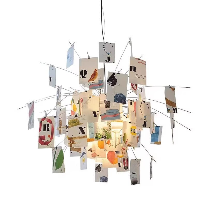 Living room chandelier ZettelDIY album card new designer candle Creative bedroom lamps