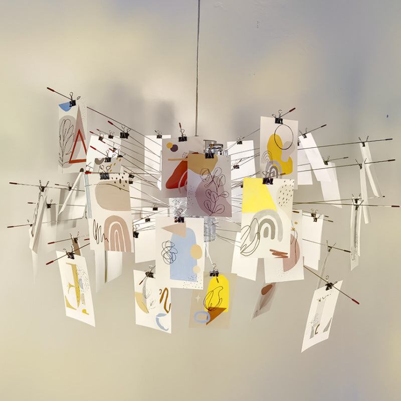 Living room chandelier ZettelDIY album card new designer candle Creative bedroom lamps