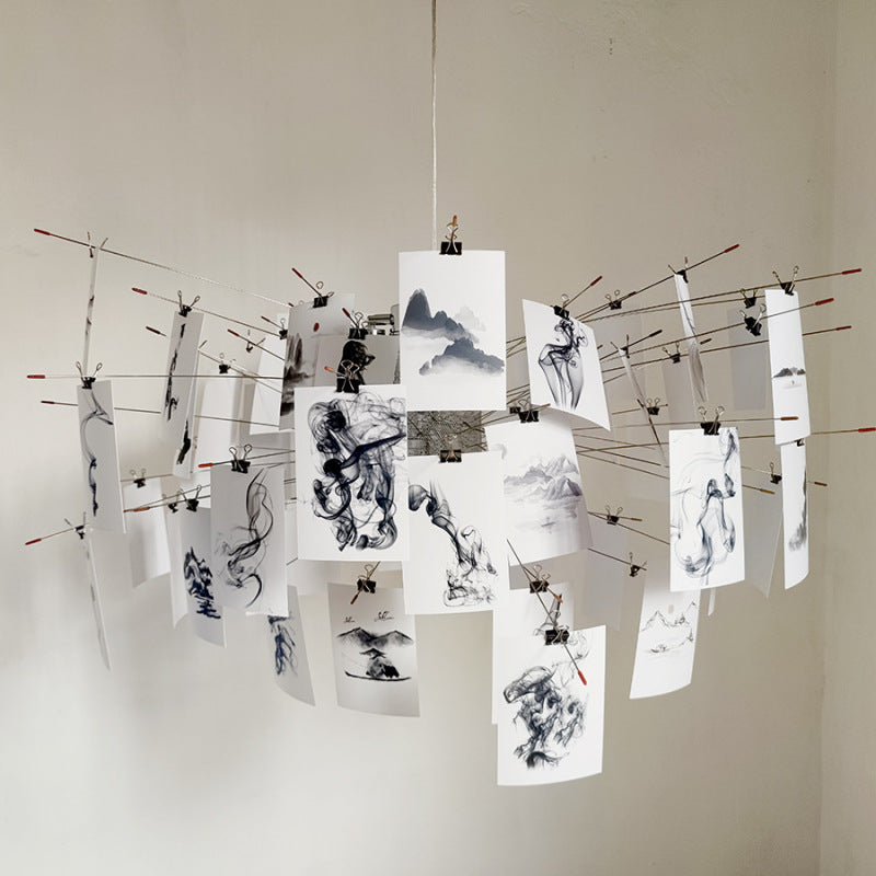 Living room chandelier ZettelDIY album card new designer candle Creative bedroom lamps