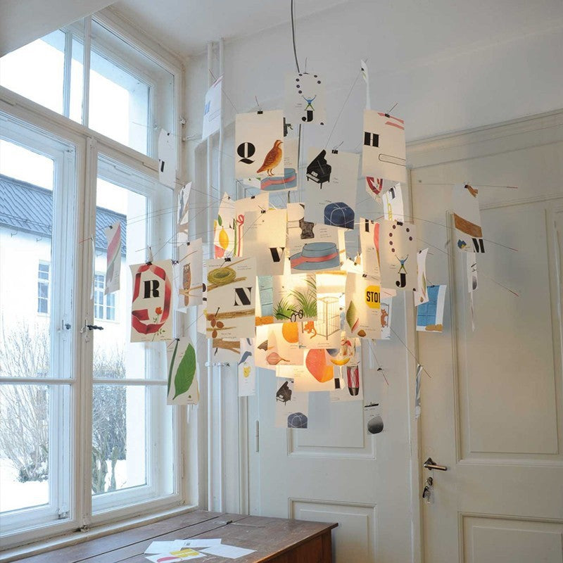 Living room chandelier ZettelDIY album card new designer candle Creative bedroom lamps