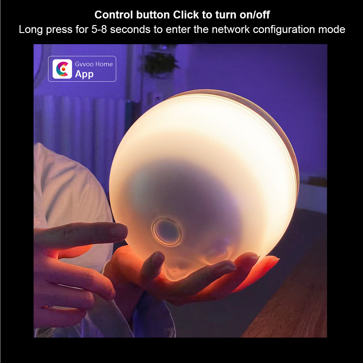 Portable Creative Wifi Desktop Atmosphere Sensing Bedside Lamp