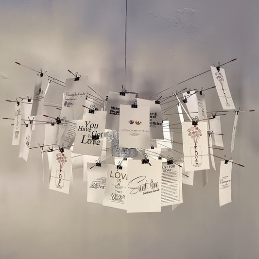 Living room chandelier ZettelDIY album card new designer candle Creative bedroom lamps