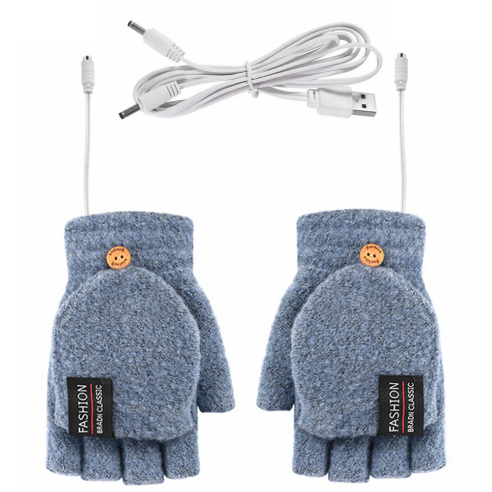 USB flip gloves USB double-sided electric heating gloves USB double-sided heating gloves warm gloves 5v gloves factory